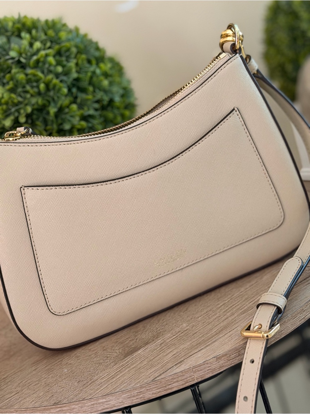 Ralph Lauren Cream Saffiano Shoulder Bag with Matching Wallet - Picture 6 of 6